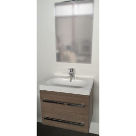 Mobile da Bagno Mobile bagno sospeso da 60 cm con due cassetti softclose e specchio Arredo Bagno Mobili da Bagno