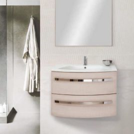 Mobile da Bagno Composizione da 90 con due cassetti finitura Tranche' Arredo Bagno Mobili da Bagno