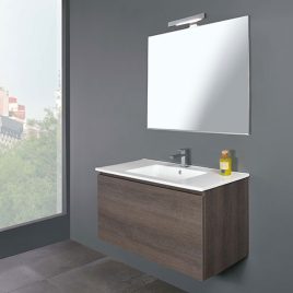 Mobile da Bagno Mobile bagno sospeso da 90 con un cassettone e specchio. Arredo Bagno Mobili da Bagno