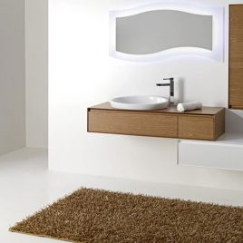 Mobile da Bagno Composizione Con Lavabo ad Incasso in Ceramica Arredo Bagno Mobili da Bagno