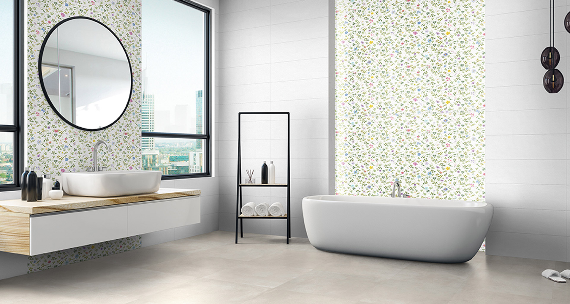 Bagno_glam_fiori_25x75_glam_bianco_25x75_tiffany_bianco_60x60